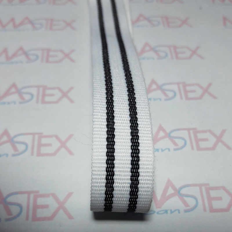 Galon 20mm avec 2 rayures noires, différentes largeurs disponibles - MASTEX